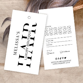 Etikett för minimalistisk Hair-tillägg Boutique-hä Visitkort