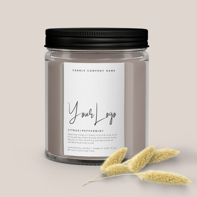 Etikett för minimalistisk Logotyp-ljus (Skapare uppladdad)