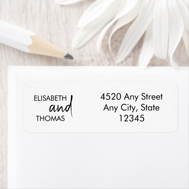 Etikett för minimalistisk, modern elegants returad returadress etikett (Insitu)