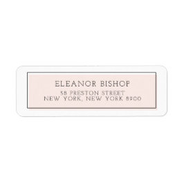 Etikett för minimalistisk returadress för  Färg-bl Returadress Etikett