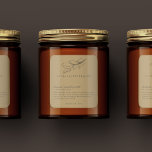 Etikett för minimalistisk Vintage-ljus<br><div class="desc">Minimalistisk utformning i pappra färg med svart skrift och krämhaltig/kraftfull för personlig med ljus. Anpassa den här designen till ditt ljusföretag!</div>