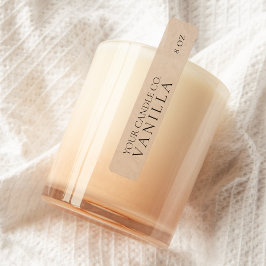 Etikett för minimalistiskt Kraft Personlig Candle