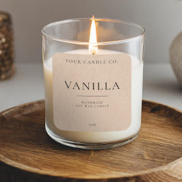 Etikett för minimalistiskt Kraft Personlig Candle