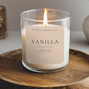 Etikett för minimalistiskt Kraft Personlig Candle