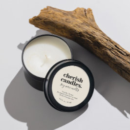 Etikett för minimalistiskt sojalljus