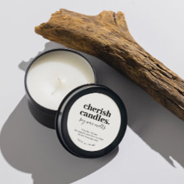 Etikett för minimalistiskt sojalljus