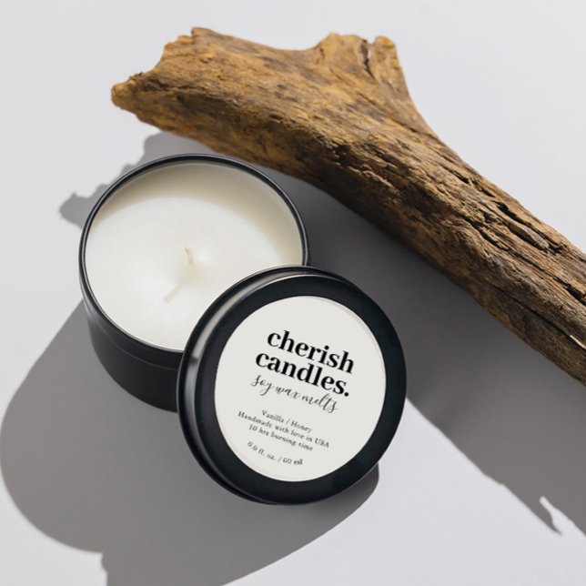 Etikett för minimalistiskt sojalljus (Skapare uppladdad)