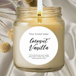 Etikett för minimalistiskt vitt enkelt förpackning