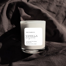 Etikett för minimalistiskt vitt ljus