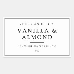 Etikett för minimalistiskt vitt ljus