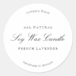 Etikett för minimalt ljus för elegant