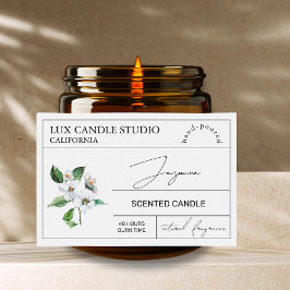 Etikett för minsta Elegant Jasmine Candle Burk