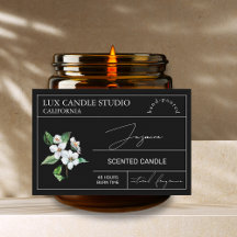 Etikett för minsta Elegant Jasmine Candle Burk