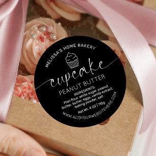 Etikett för minsta svarta Elegant-calligrafi-cupka