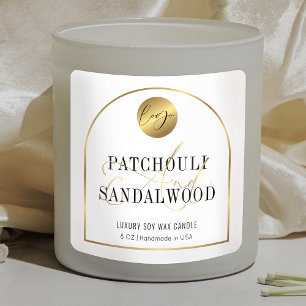 Etikett för Modern Guld Logotyp Burk Soy Candles