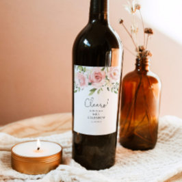 Etikett för möhippan vin för  blommigt