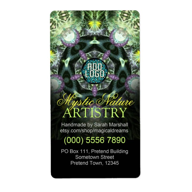 Etikett för Mystic Nature Artistry Product Ecker Fraktsedel (Framsidan)