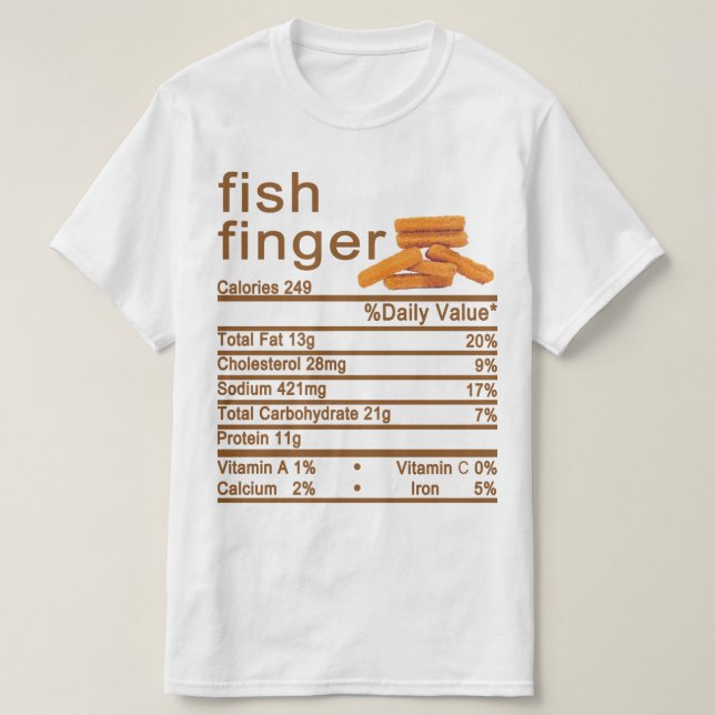 etikett för näringsämnen i finger t shirt (Design framsida)