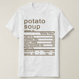 Etikett för näringsämnen i potatis soppa t shirt