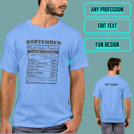 Etikett för näringsfakta för alla hårda arbetare t shirt