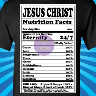 Etikett för näringsfakta - kristen t shirt