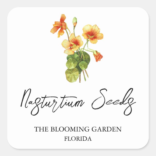 Etikett för Nasturtium Seeds (Framsida)