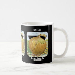 Etikett för oljeväxtfröpaket kaffemugg