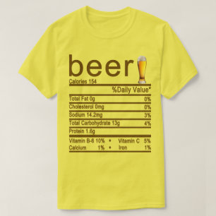 Etikett för ölnäringspåståenden t shirt