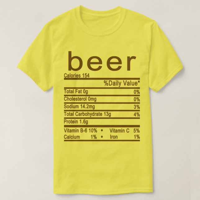 Etikett för ölnäringspåståenden t shirt (Design framsida)