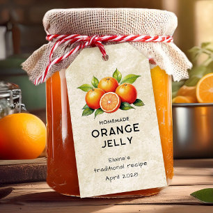 Etikett för orange av gelékök för kökstrumpor för