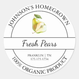 Etikett för organisk päronodling, trädgårdsskötsel