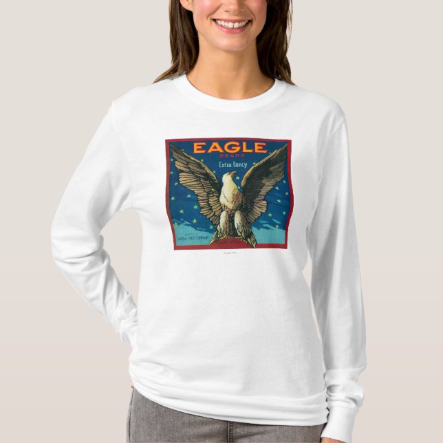 Etikett för örnApple låda Tee Shirt (Framsida)
