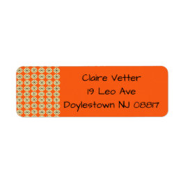 Etikett för ovaler och stjärnor returadress etikett