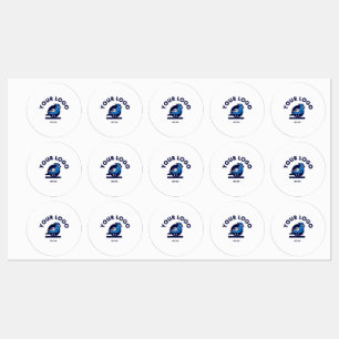 Etikett för påfyllnadsmaterial i medelstor cirkel/