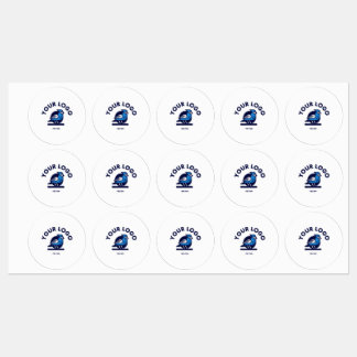 Etikett för påfyllnadsmaterial i medelstor cirkel/