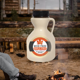 Etikett för påfyllning av Orange Maple Syrup