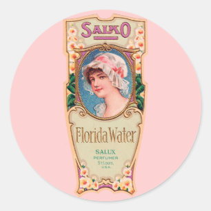 Etikett för parfym för vintageSalko Florida vatt