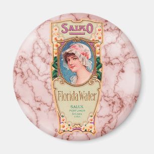 Etikett för parfym för vintageSalko Florida vatt Magnet