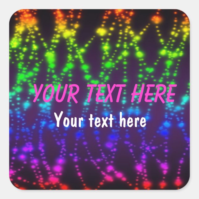 Etikett för party-dekmärket för regnbåge (Framsida)