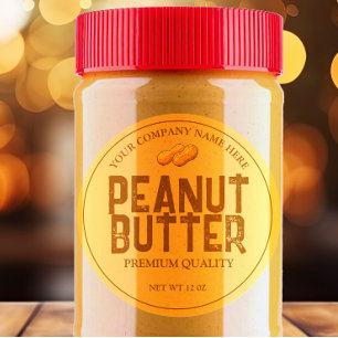 Etikett för peanut Butter-etiketter, hemgjord