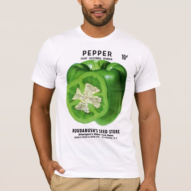 Etikett för pepparfröpaket tröja (Framsida)