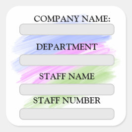 ETIKETT FÖR PERSONALETIKETT FÖR ANVÄNDA AV FÖRETAG