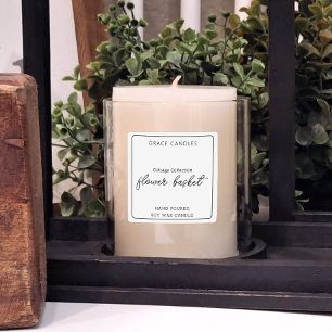 Etikett för personlig av produktljus