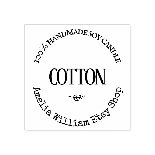 Etikett för personligens handgjorda ljus stämpel (Tryck)