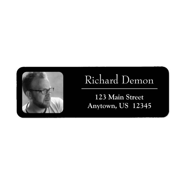 Etikett för Photo namn Returadress Etikett (Framsidan)