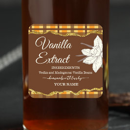Etikett för Play Customize Homemade Vanilla Extrac