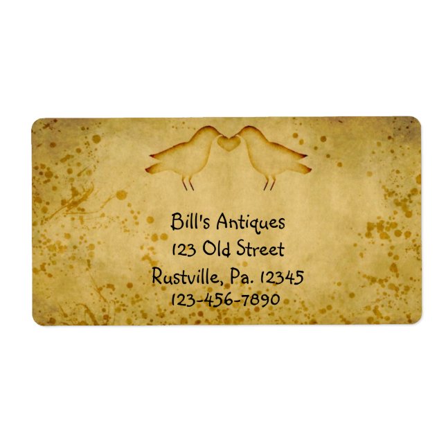 Etikett för primitiv Kråka Burnout Fraktsedel (Framsidan)