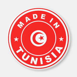 etikett för produktlandflagga som göras i tunisi magnet