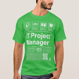ETIKETT FÖR PROJEKTHANTERARE T SHIRT