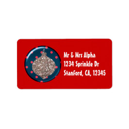 Etikett för prydnadsföremål i Boll Adressetikett